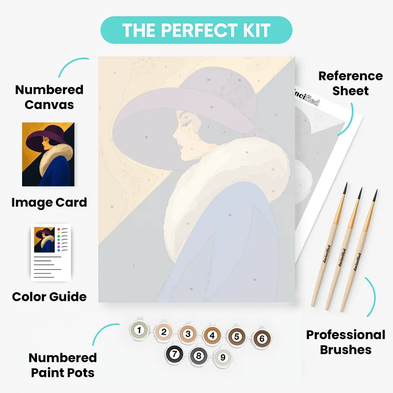 Art Deco Glamour - Paint by Numbers Kit