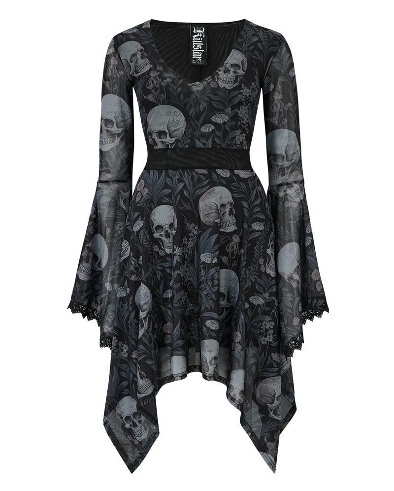 KILLSTAR Death's Head Skater Kleid