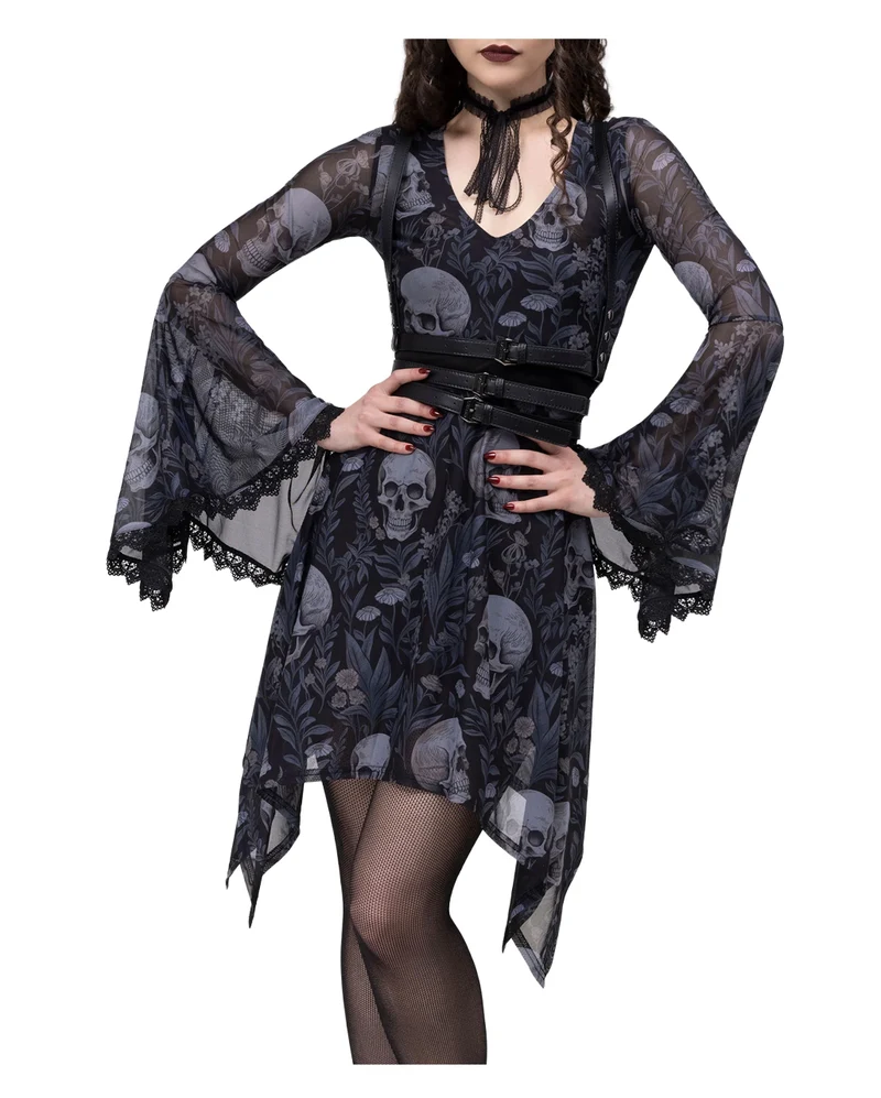 KILLSTAR Death's Head Skater Kleid
