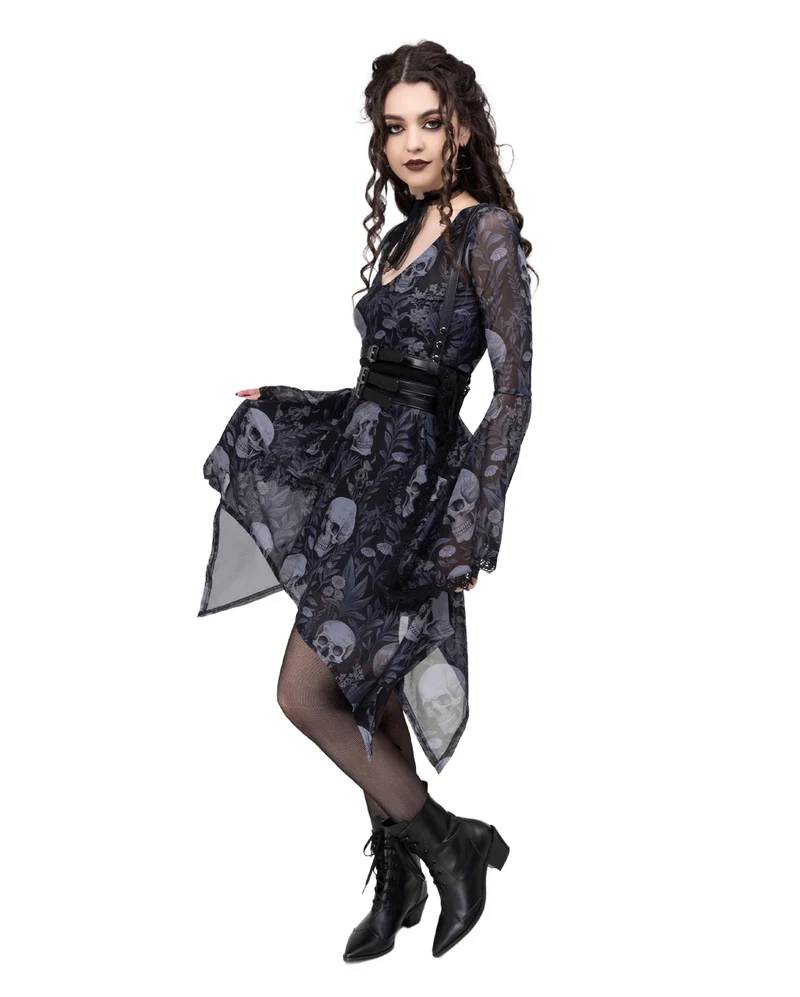 KILLSTAR Death's Head Skater Kleid