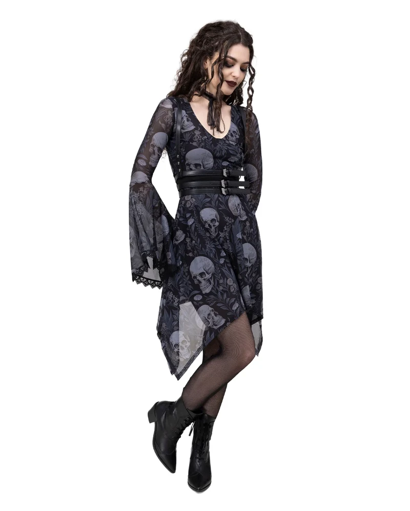 KILLSTAR Death's Head Skater Kleid