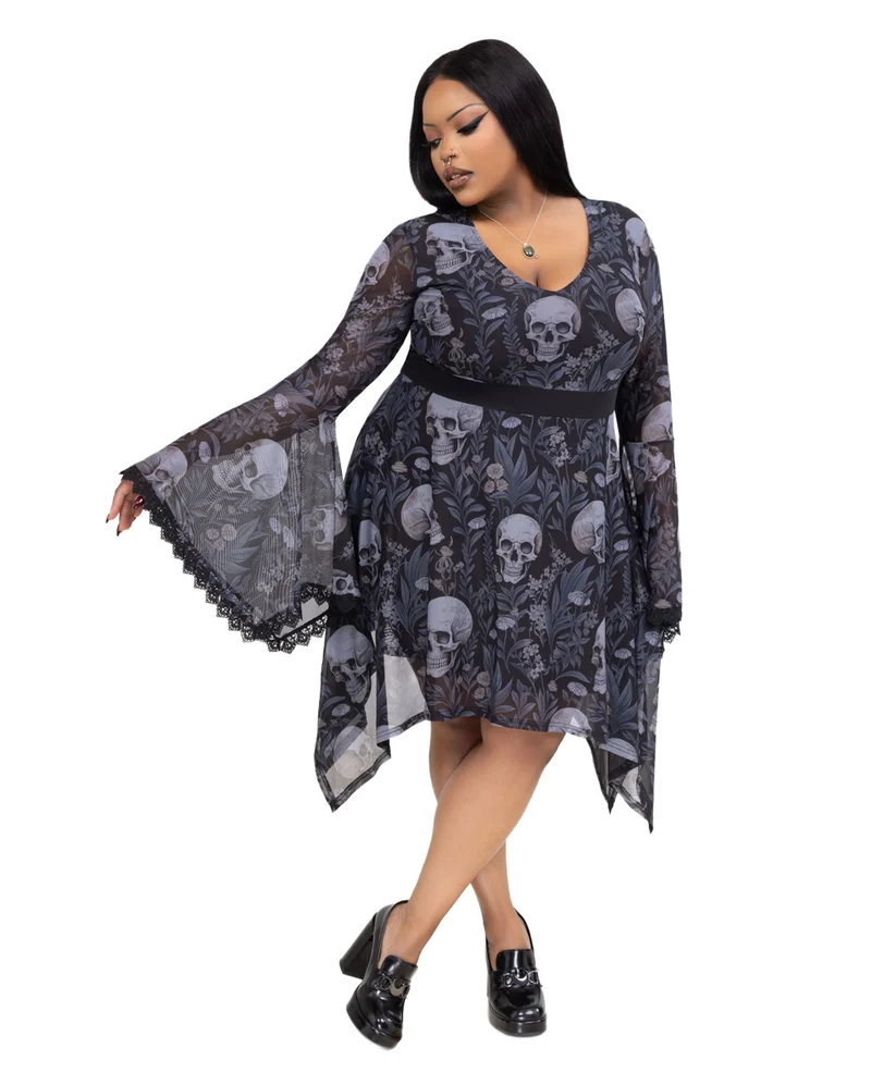 KILLSTAR Death's Head Skater Kleid