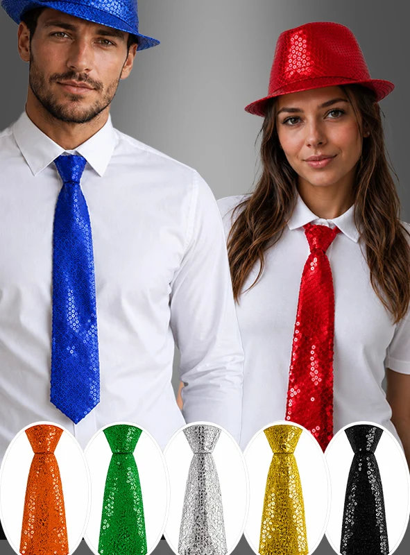 Pailletten Krawatten Unisex
