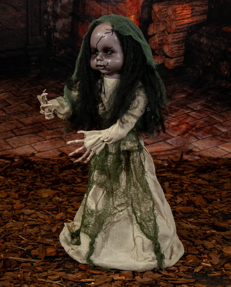 Tanzende Horror Puppe Animatronic 83cm