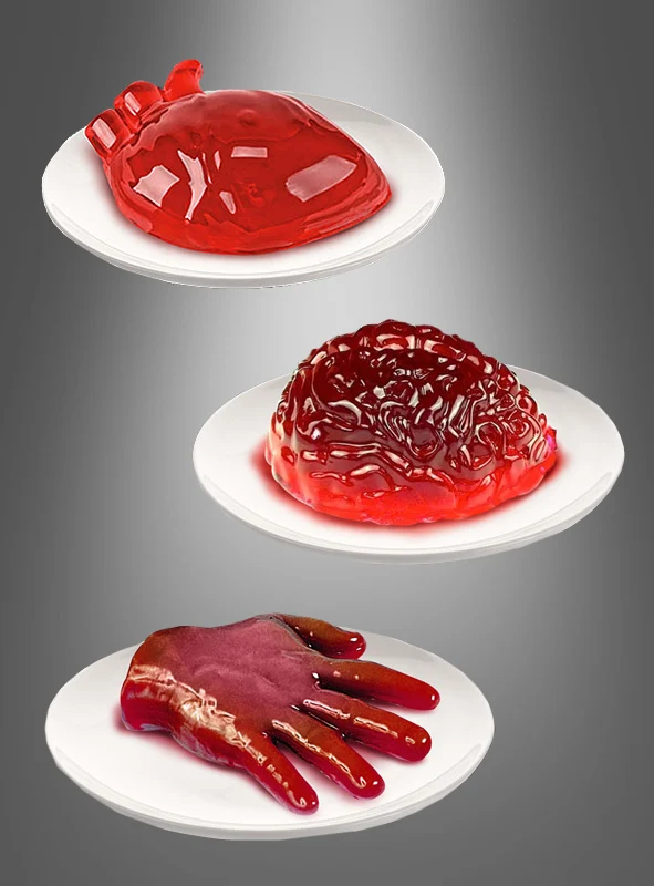 Halloween Puddingformen Herz Gehirn oder Hand