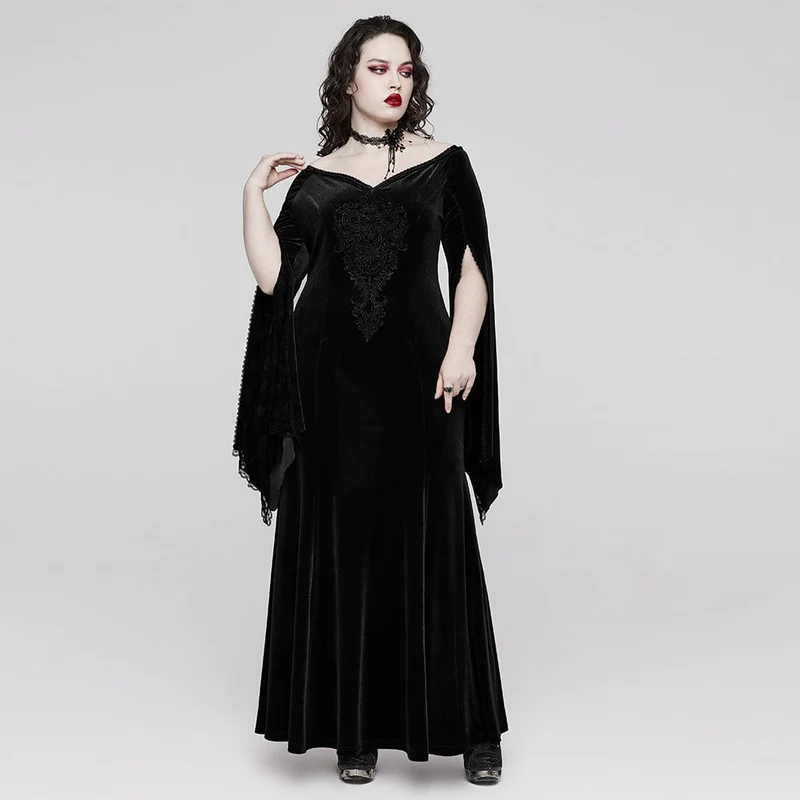 Damen-Halsband aus Gothic-Perlen in Übergröße mit ausgestellter Spitze