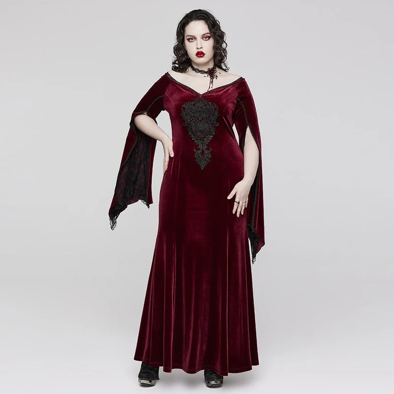 Damen-Halsband aus Gothic-Perlen in Übergröße mit ausgestellter Spitze