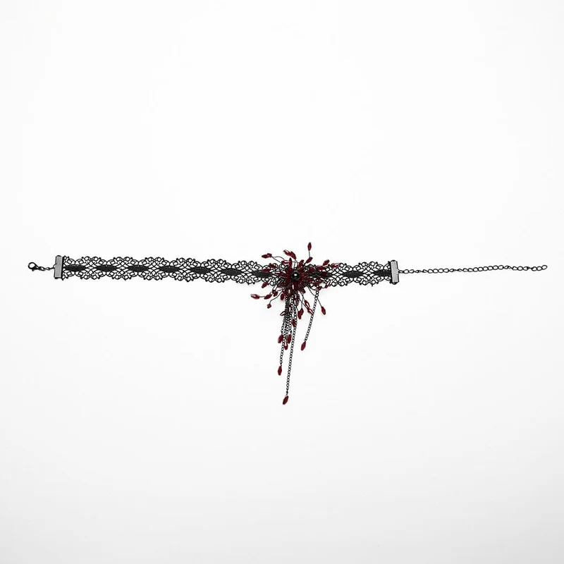 Damen-Halsband aus Gothic-Perlen in Übergröße mit ausgestellter Spitze