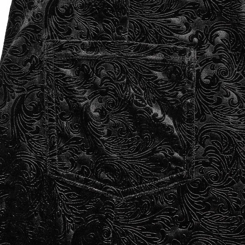 Damen-Gothic-Schlaghose mit Riemchen-Jacquardmuster in Übergröße