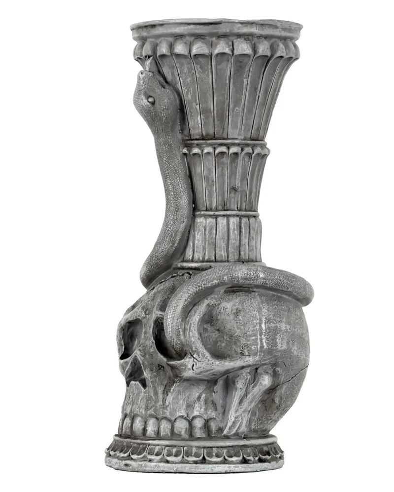 Gothic Skull & Schlange Kerzenhalter 25cm