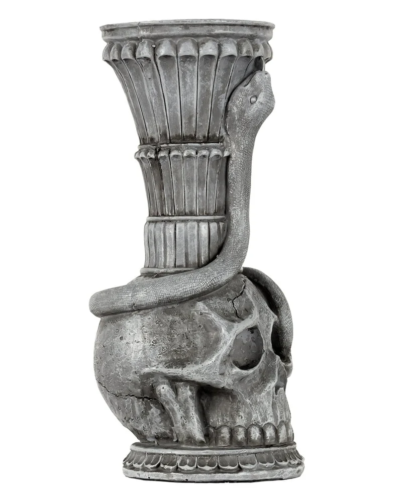 Gothic Skull & Schlange Kerzenhalter 25cm