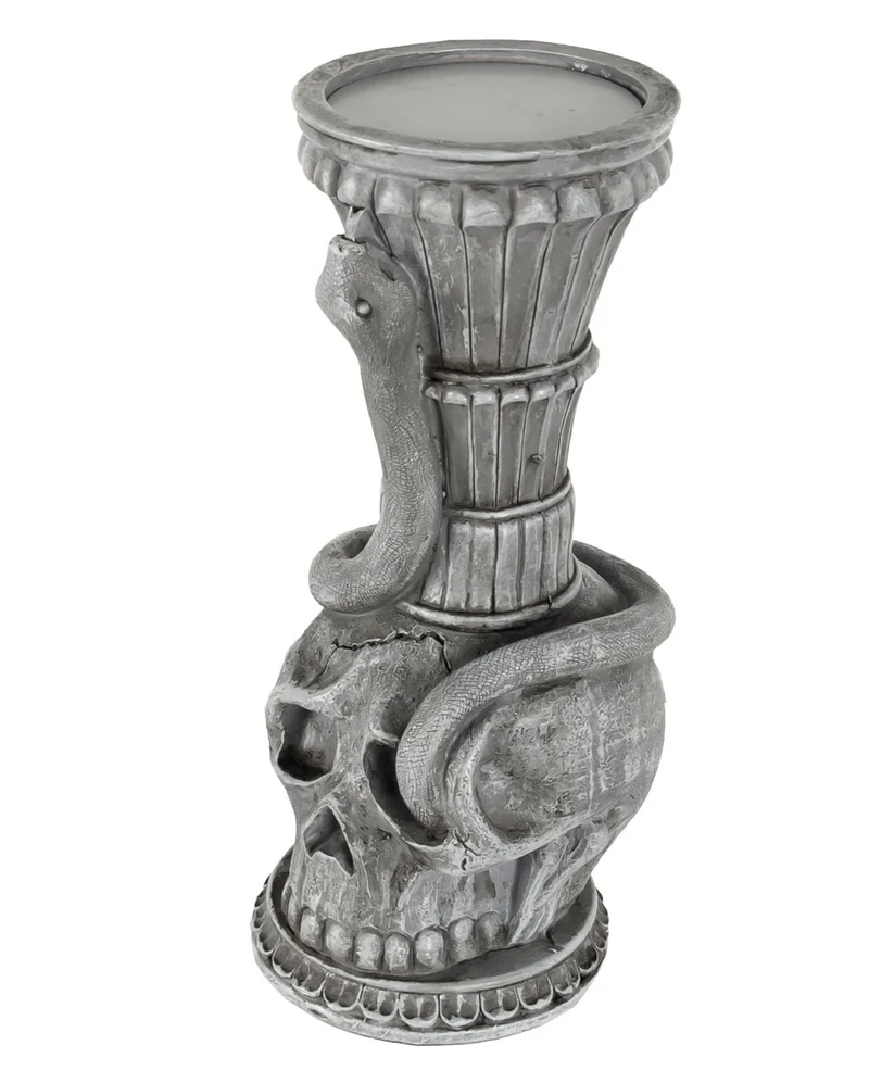 Gothic Skull & Schlange Kerzenhalter 25cm
