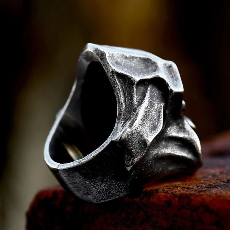 Herren Punk Death Skull Ring