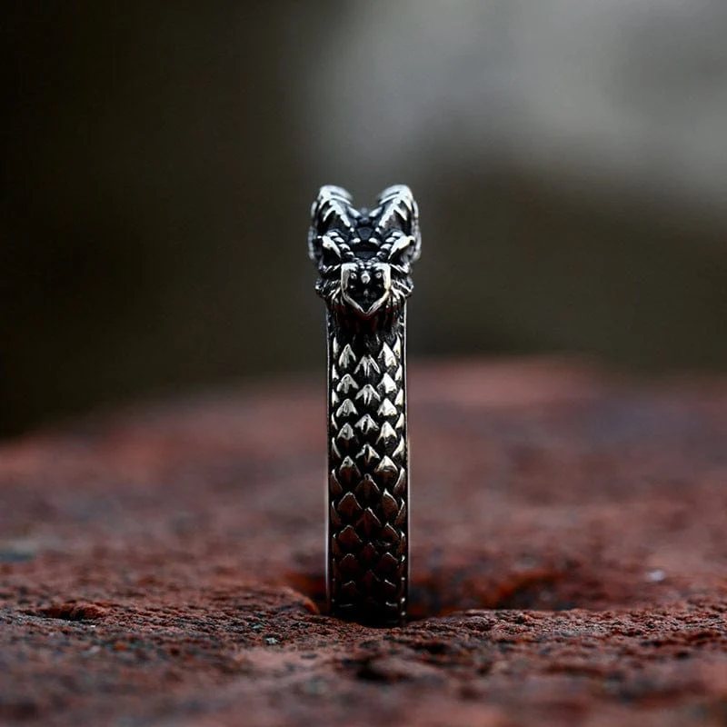 Herren-Punk-Ouroboros-Ring