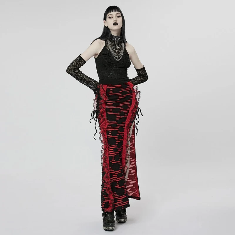 Damen Punk Snakeskin Kunstleder Halskette mit Kette
