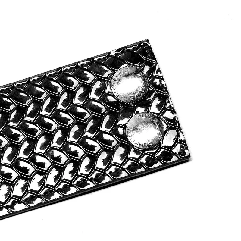 Damen Punk Snakeskin Kunstleder Halskette mit Kette