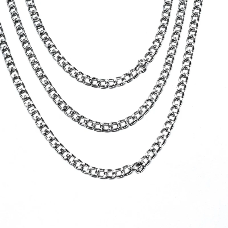 Damen Punk Snakeskin Kunstleder Halskette mit Kette