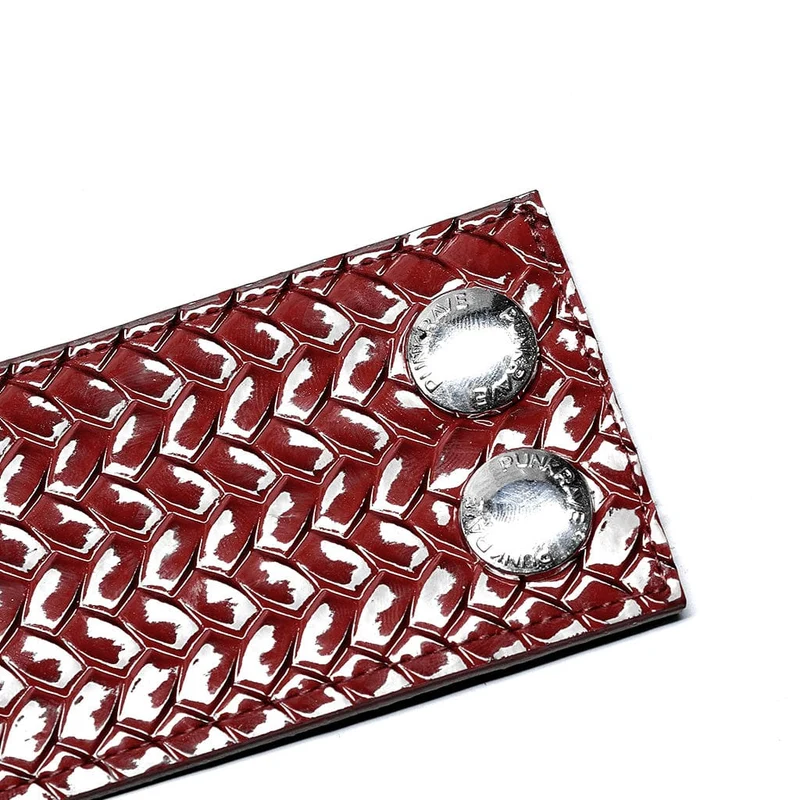 Damen Punk Snakeskin Kunstleder Halskette mit Kette