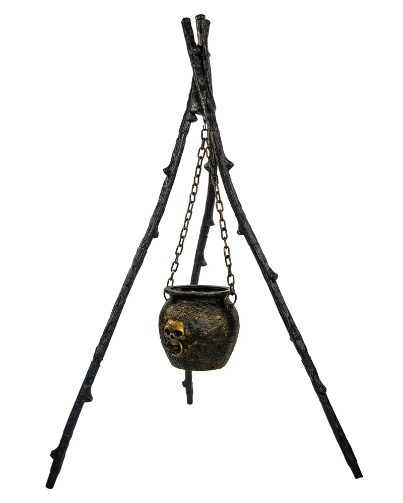 Hexenkessel mit Dreibein Licht & Sound 130cm