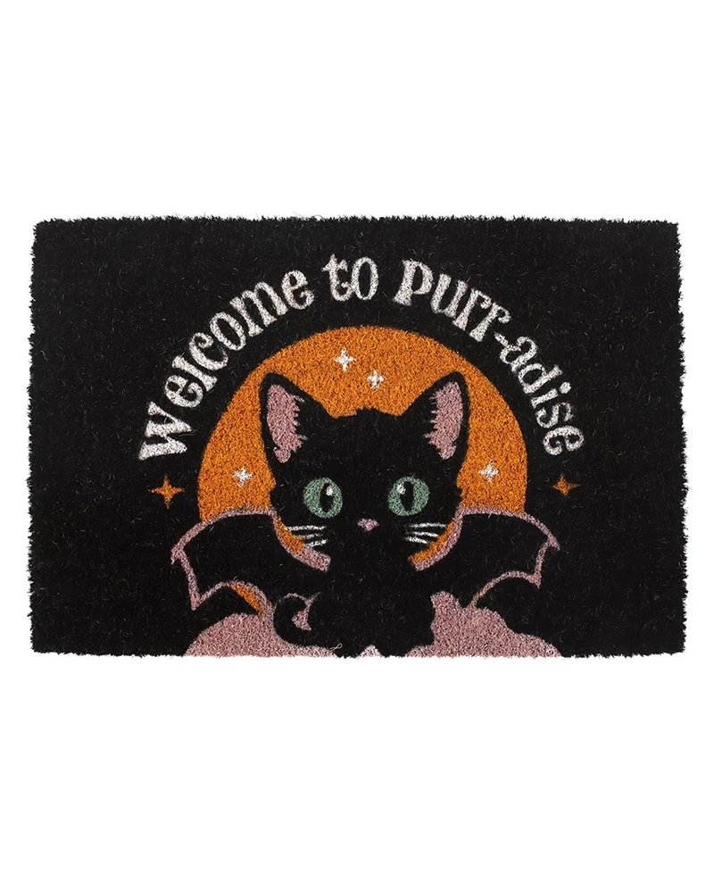 "Welcome to Purr-Adise" Türmatte 60x40cm