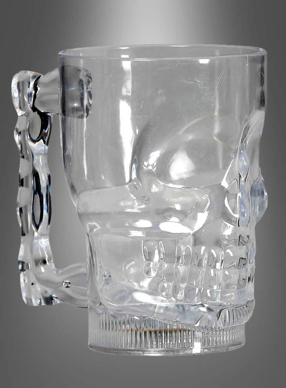 Totenkopf Krug 500ml mit Henkel und LED