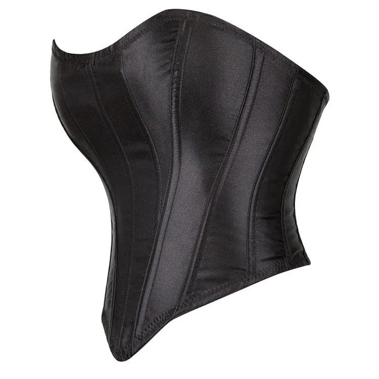 Vollfarbiges Gothic-Riemchen-Vollbrustkorsett für Damen