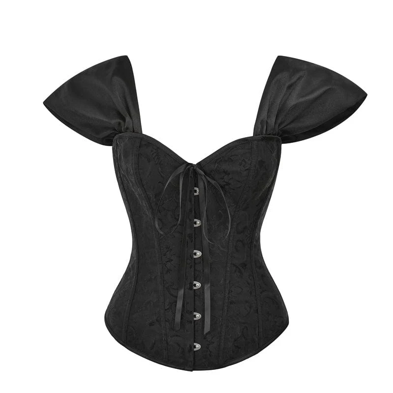 Schulterfreies Gothic-Riemchen-Overbust-Korsett für Damen