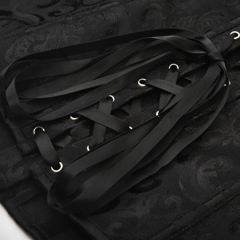 Schulterfreies Gothic-Riemchen-Overbust-Korsett für Damen