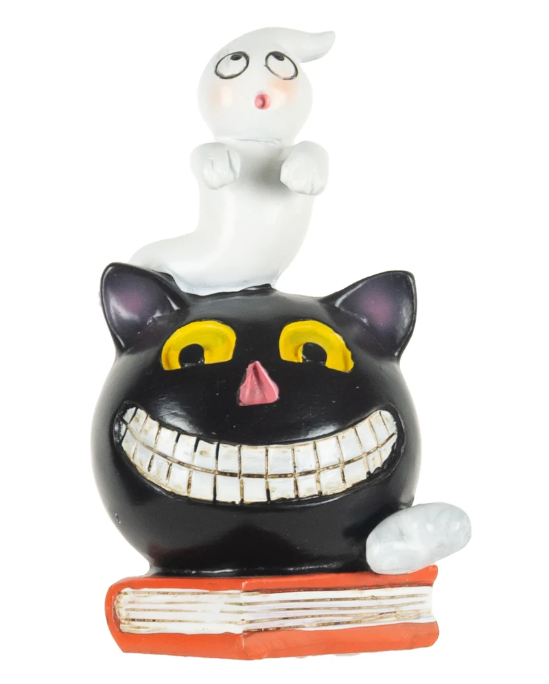 Geist & Grinsende Katze Dekofigur 10cm