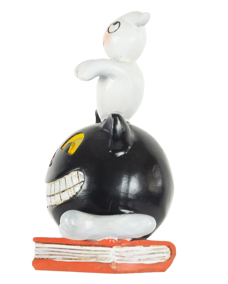 Geist & Grinsende Katze Dekofigur 10cm