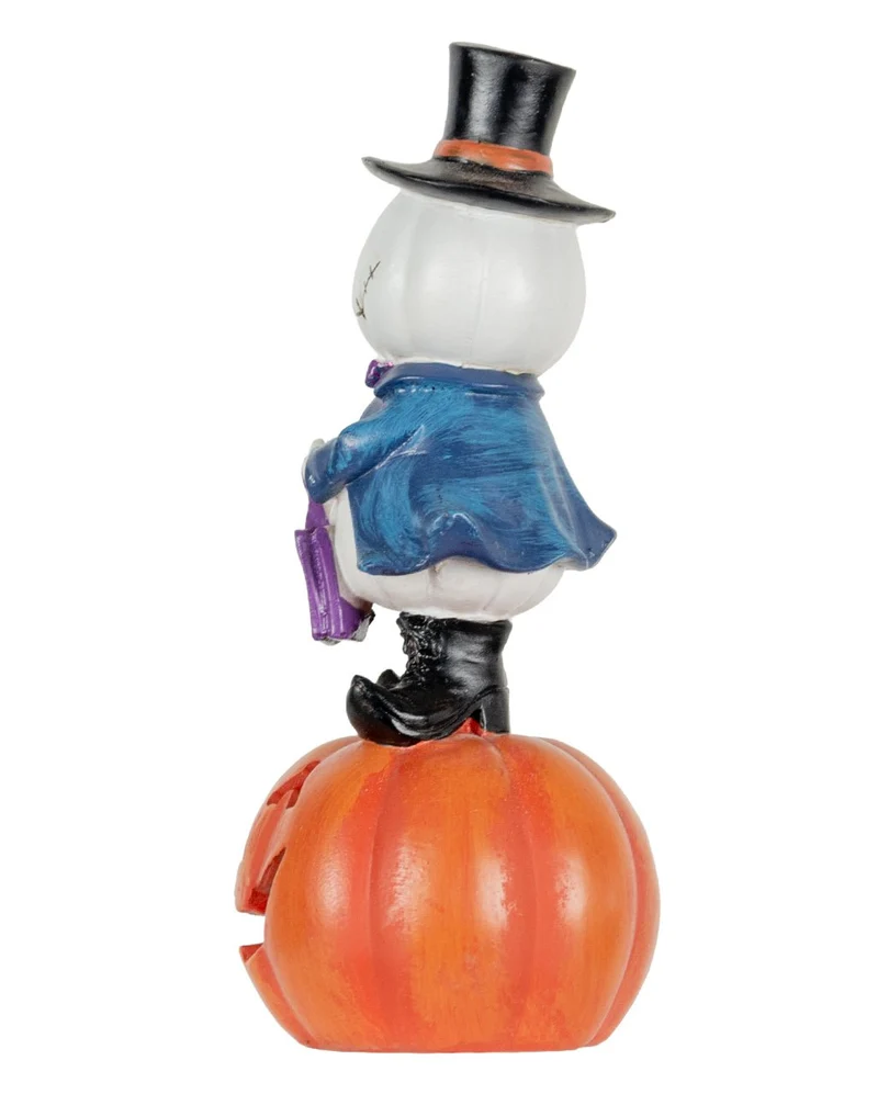 Kürbis Gentleman auf Jack O'Lantern Dekofigur mit LED 19cm