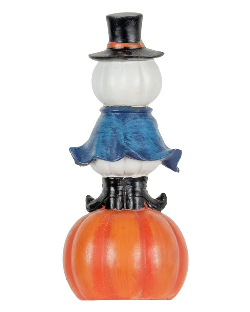Kürbis Gentleman auf Jack O'Lantern Dekofigur mit LED 19cm