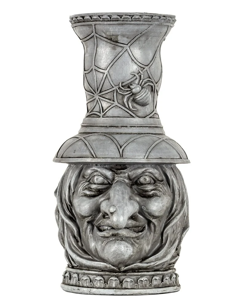 Gothic Hexe & Spinnweben Kerzenhalter 25cm