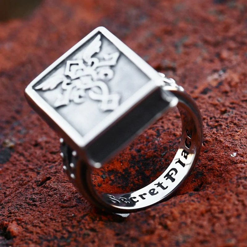 Herren-Punk-Kreuz-Ring