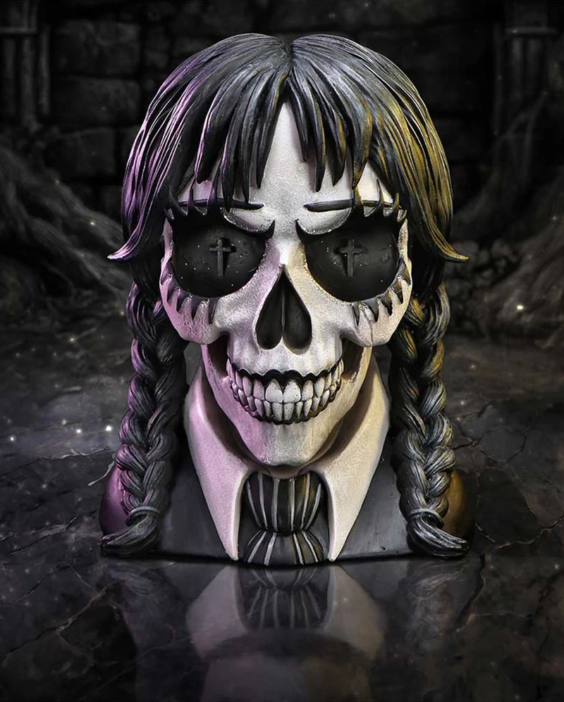 Dark Glare Gothic School Girl Totenkopf Figur 16cm