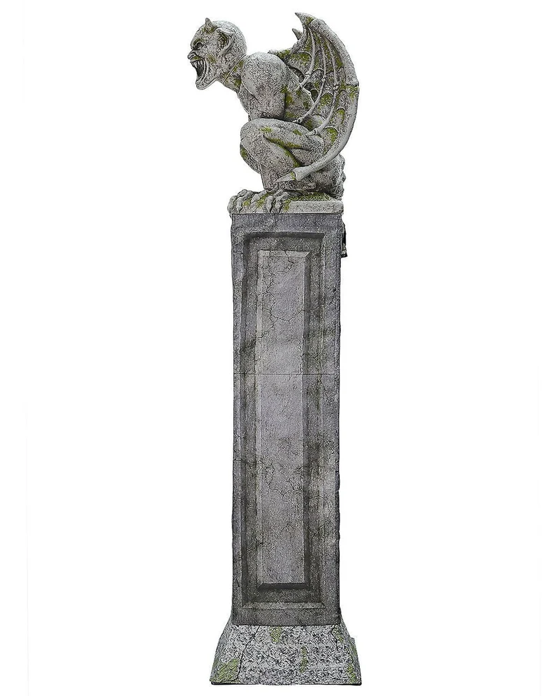 Gargoyle Torwächter auf Säule mit Licht & Sound 244cm