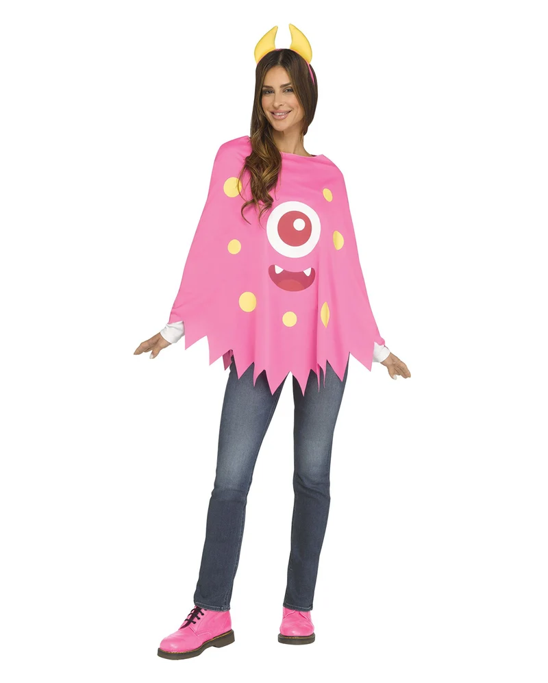 Monster Kostüm Poncho Pink