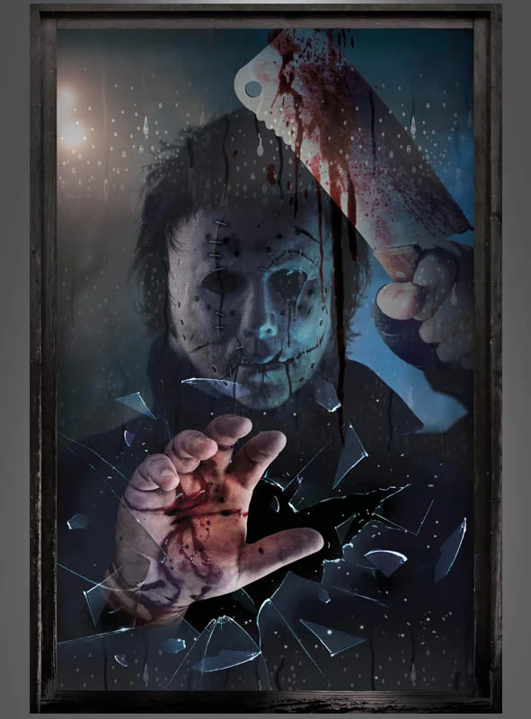 Halloween Fenster Deko 80x120cm Horror Motive