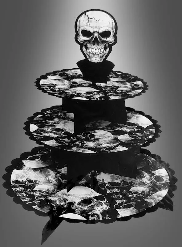 Totenkopf Etagere für Halloween