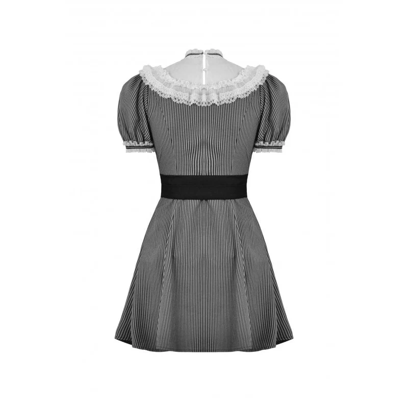 Damen-Lolita-Kleid mit Spitzenkragen und Streifenmuster
