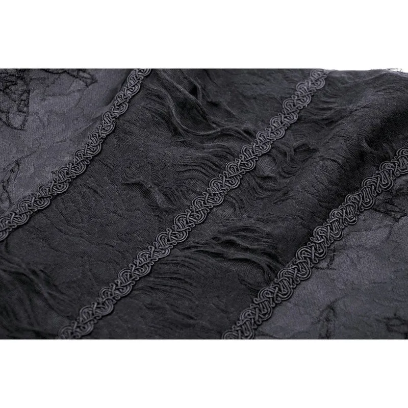 Gothic unregelmäßiges Spitzenspleißkleid für Damen