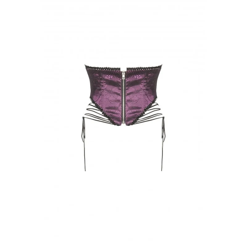 Damen Gothic Unterbrustkorsett mit Schmetterlingsstickerei und Spitze