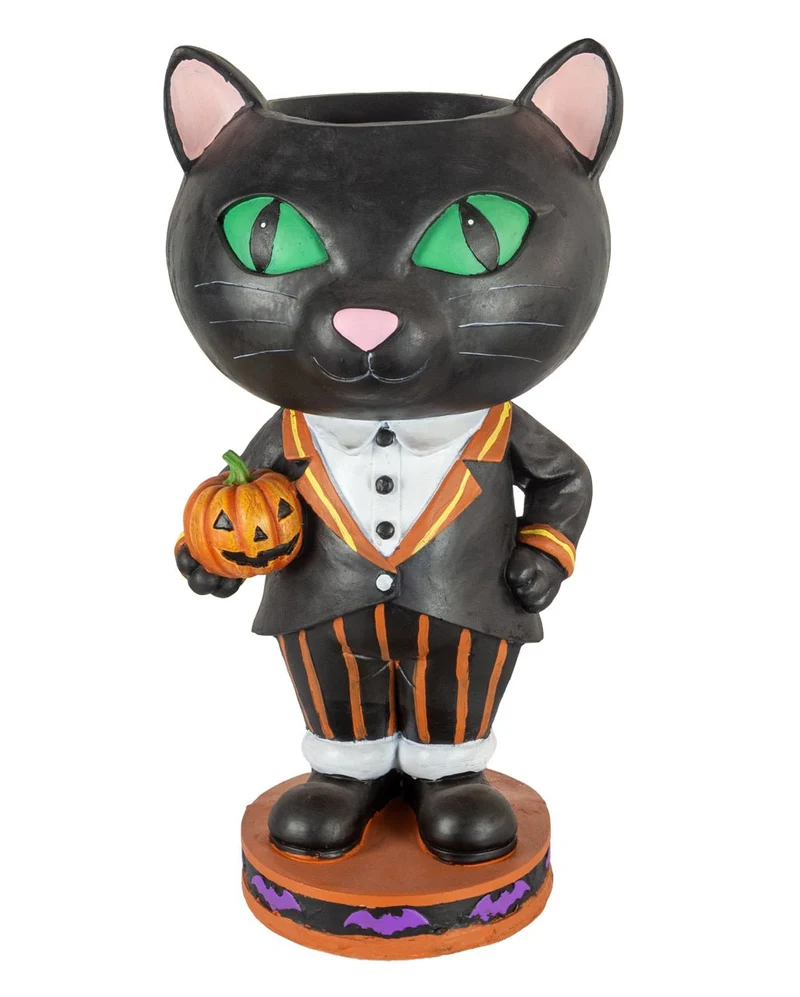 Halloween Katze als Bonbonschüssel 72cm