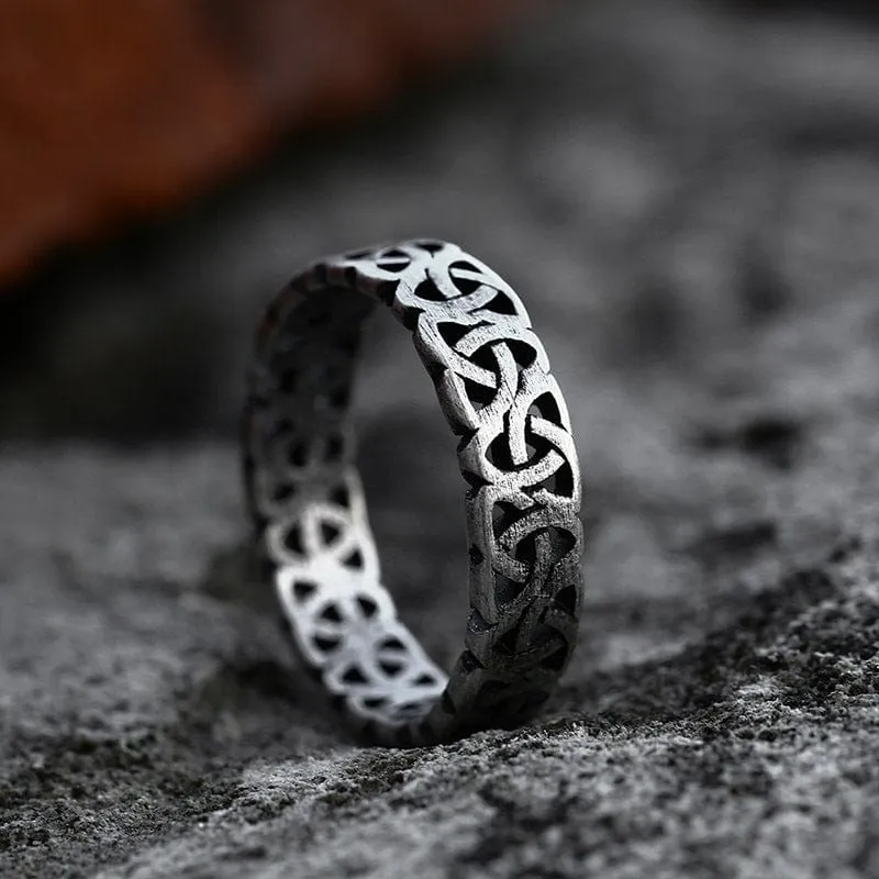 Keltischer Punk-Knotenring für Herren