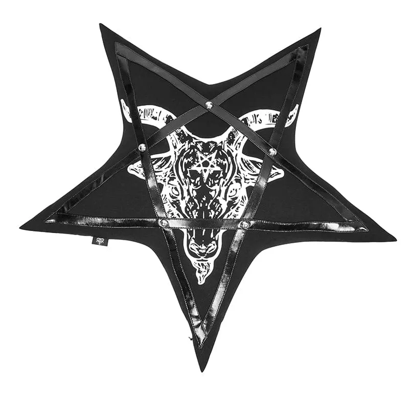 Gothic Sheepshead Bedruckter Pentagramm-Kissenbezug mit Kisseninnenseite