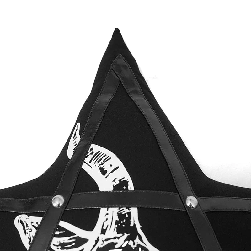 Gothic Sheepshead Bedruckter Pentagramm-Kissenbezug mit Kisseninnenseite