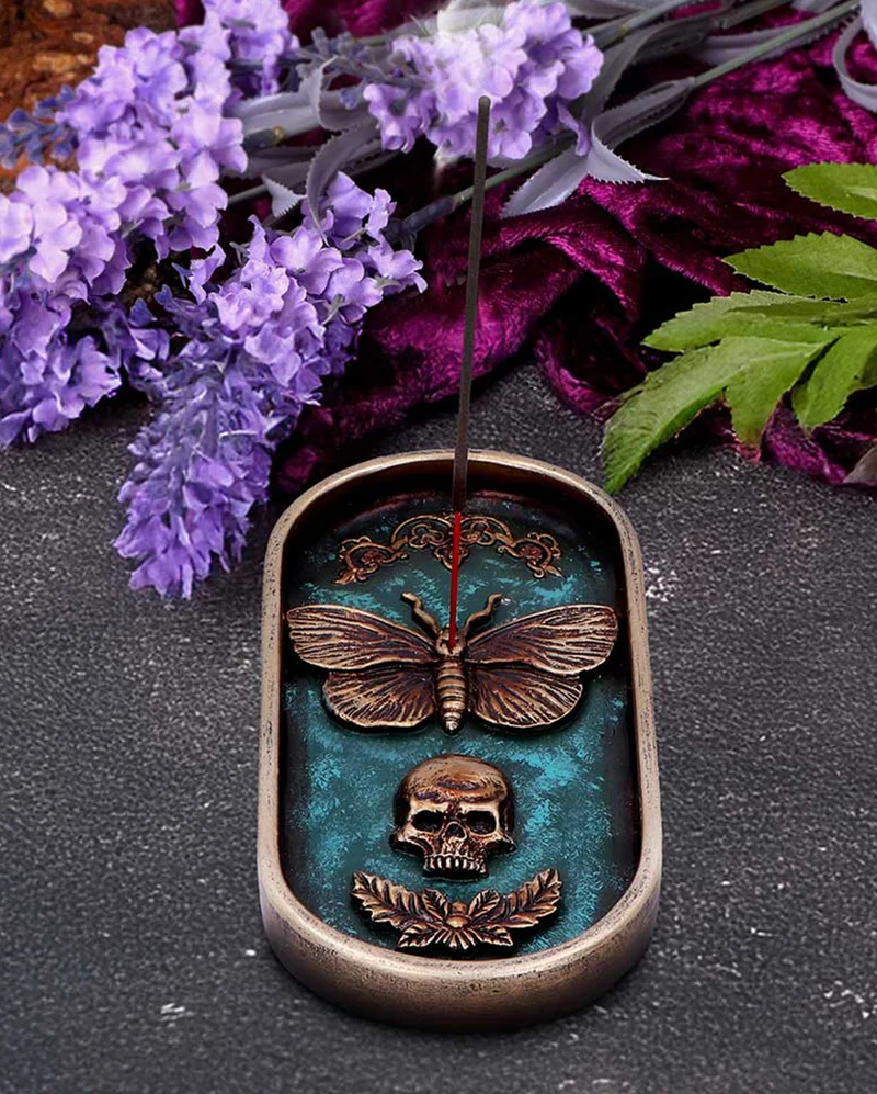 "Death´s Head" Räucherstäbchen Halter 17cm