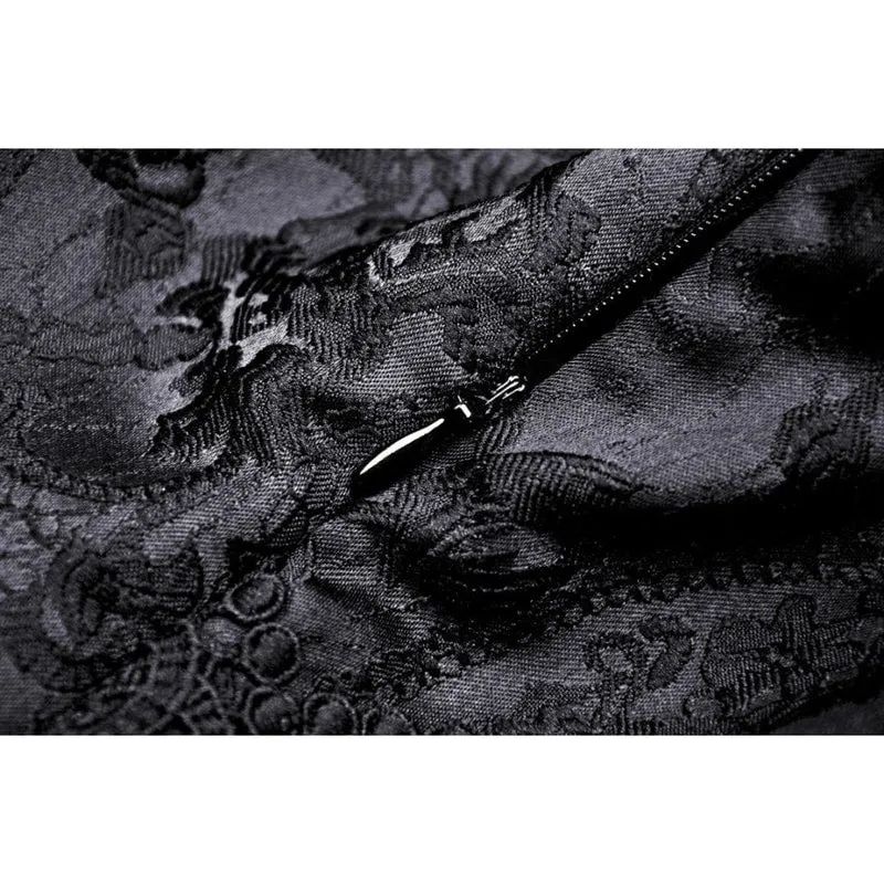 Damen Gothic Blumen besticktes Spitzenspleiß-Brautkleid