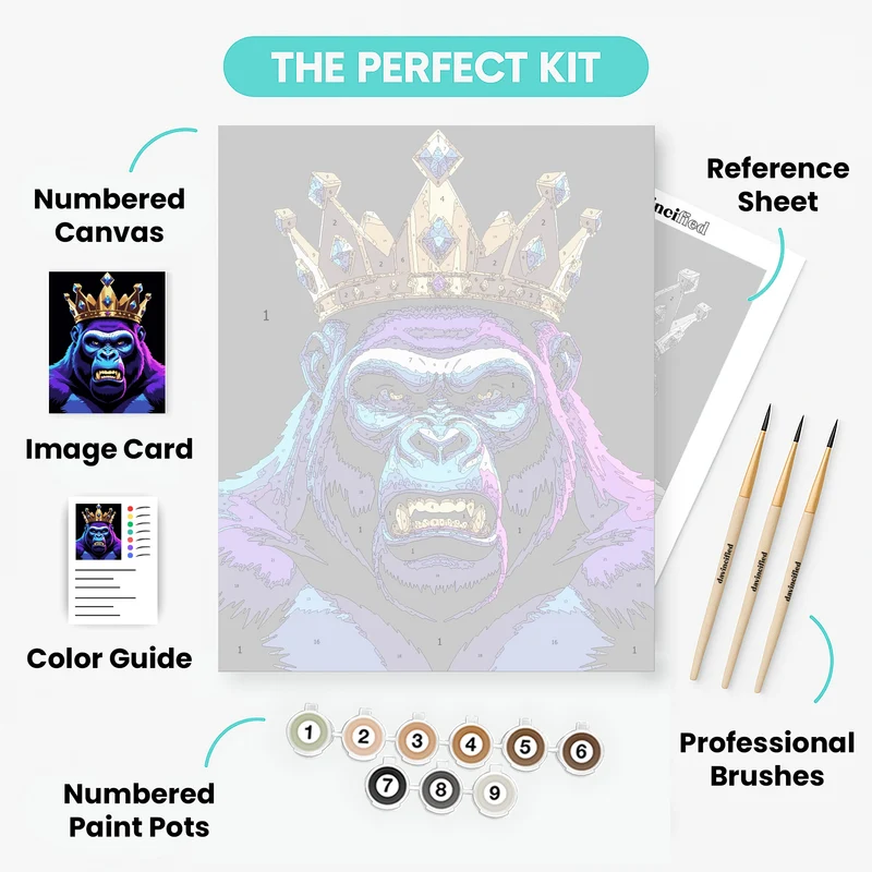 Regal Gorilla King - Paint by Numbers Kit