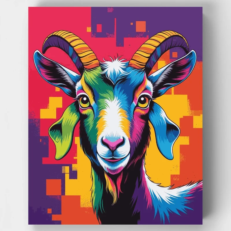 Colorful Goat - Paint by Numbers Kit